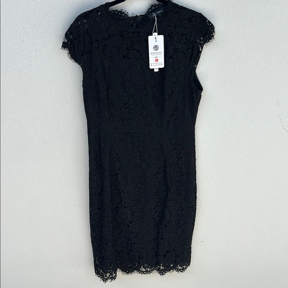 MEROKEETY NWT Lace Black Sheath Mini Dress Size Large - Picture 1 of 9